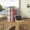 Multicolor Geometric Faux Book Storage Decorative Box with Plaid Inspired Pattern Set